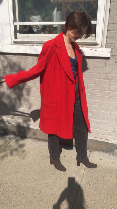 red. VALENTINO. coat